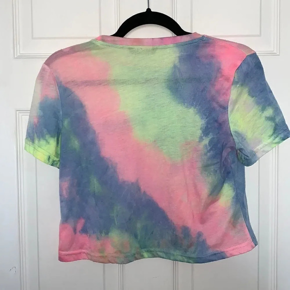 Shein Tie Dye Eye Wink Crop Top - Picture 3 of 5